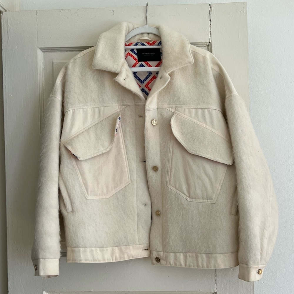 Anthropologie Scotch & Soda oversized trucker jacket L
